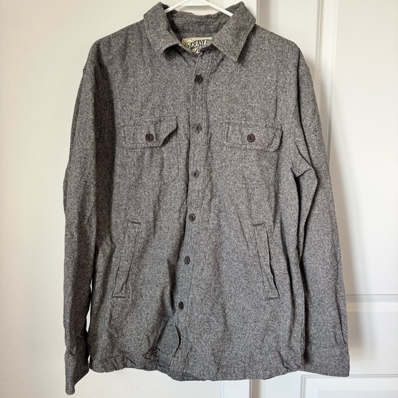Grayers Other - Grayers Men’s Gray Shirt Jacket Size Large 100% Cotton Outdoor Pockets Cold